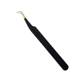 Pinces à cils de qualité supérieure, durables, antistatiques, en acier inoxydable, à pointe dentelée, avec une prise fine, personnalisables, pour extensions de cils - Product Image 3