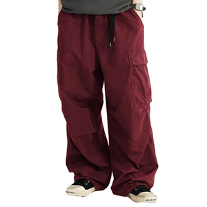 Pantalones Cargo para Hombre, Cintura Elástica, Corte Holgado, Múltiples Bolsillos, Estilo Harem, Transpirables, Casuales, para Otoño - Product Image 1