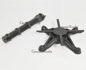 Base de meuble industriel en fonte noire, pied rond Antique, café, salle à manger, rectangulaire, haut, Restaurant, hôtel, Base supérieure en bois - Product Image 4