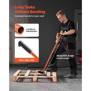 Outil de démontage de plancher en acier au carbone de 44 pouces, robuste, capacité de 2000 lb. Outil de démolition de palettes à forte capacité de levage, barre de démolition - Product Image 5