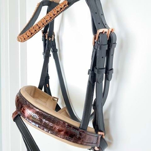 Nouveauté : Équipement d'équitation en néoprène/cuir, bride de cheval complète avec rênes réglables, harnais de dressage, selle - Product Image 4