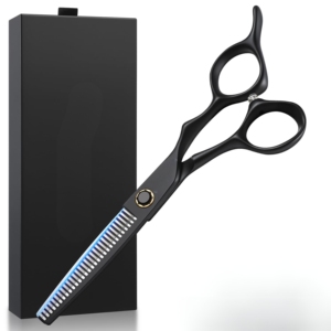 Ciseaux de coiffure professionnels Harbor Industry, noirs, pour effiler les cheveux, ciseaux texturisants pour barbier, en acier inoxydable, outil de toilettage pour salon - Product Image 1