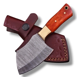 Couteau de poche de camping en acier Damas Nordic Forge, couteau de ranch à lame pleine, manche en résine, qualité industrielle, personnalisable OEM - Product Image 1