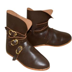 Meilleures ventes, uniforme personnalisé, 100% cuir véritable, haute qualité, vente en gros, chaussures médiévales pour hommes, bottes - Product Image 1
