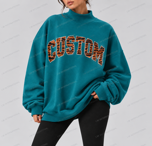 Sweat-shirt réversible pour femme, col montant, coupe classique, en coton/polyester, sans doublure, écologique, durable, pour l'hiver - Product Image 1