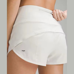 Gym <b>Running</b> Yoga Shorts High Waist Elastic Waist Breathable Waterproof Quick Dry Eco-Friendly Polyester Spandex Training Workout - Product Image 2