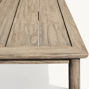 Mesa rectangular de madera de teca con un estilo moderno y sencillo, ideal para restaurantes o cafeterías al aire libre. - Product Image 5