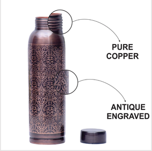 OTSAK Bouteille d'eau bien-être portable vintage en cuivre gravée noire Dr Oreo, écologique, grande capacité, 950 ml 32 oz, personnalisable - Product Image 6