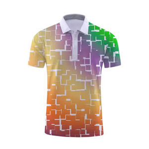Wholesale OEM Sublimation Custom Design Your Own Brand Polo Shirt Short Sleeve Men's Polyester Polo Shirts - Product Image 1