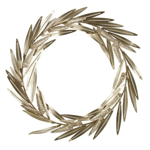Couronne en métal rustique faite à la main avec des détails floraux artistiques pour la porte d'entrée, le jardin de la maison de campagne et la décoration de la maison de campagne - Product Image 6