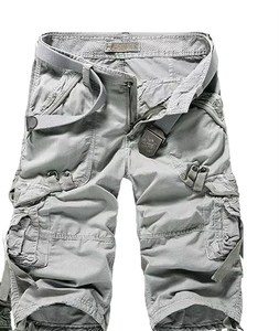 New Arrival Men's Workout Shorts Wholesale Summer Athletic Style Straight Casual Canvas Half Cargo Shorts Solid Pattern - Product Image 1