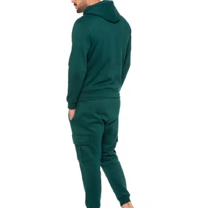 Conjunto Deportivo Unisex de 420 g/m², Sudadera con Capucha y Pantalones Deportivos de Doble Cintura, 100% Algodón para Hombre - Product Image 3