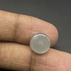 HAYAAT GEMS Pierre de lune grise naturelle, cabochon rond, 7,05 carats |   Polissage lisse du Rajasthan pour la fabrication de bijoux - Product Image 2