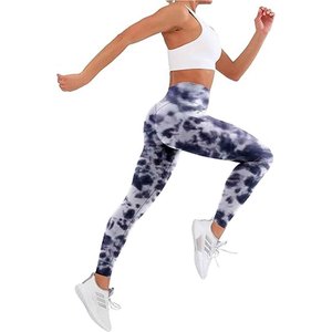 Leggings Deportivos de Cintura Alta, Sin Costuras, Sólidos, Largos, para Mujer, Pantalones de Yoga, para Gimnasio, Entrenamiento, Elásticos, Transpirables, para Correr - Product Image 1