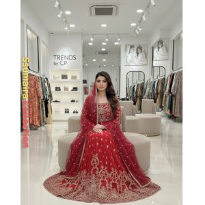 คอลเลคชั่น SSUMAIRA ชุดอีดสุดหรู ปักลายแบบอานาร์กาลี สไตล์ปากีสถาน สำหรับงานปาร์ตี้/งานแต่งงาน ชุดเดรสยาวประดับด้วยงานปักดิ้นทองอย่างดี - Product Image 4