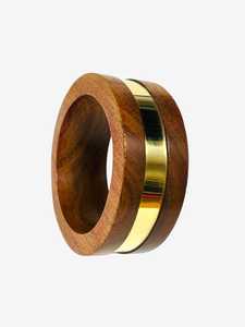 Bracelet manchette et jonc en bois faits à la main, bijoux artisanaux, design floral géométrique fantaisie vintage, cadeau décontracté et tendance pour femme - Product Image 6