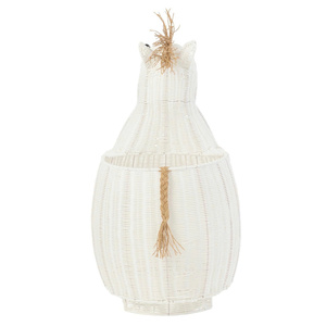 Elegant Handwoven Rattan Storage Basket Horse Shape Rattan <b>White</b> Baby Organizer Basket For Toys Organizer Nursery - Product Image 3