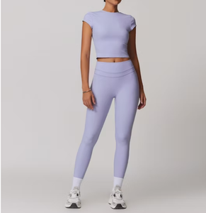 Soutien-gorge de sport sans coutures pour femme, dos nageur, col ras du cou, maintien moyen, pour yoga et fitness, couleur unie, respirant, séchage rapide, anti-transpiration - Product Image 2