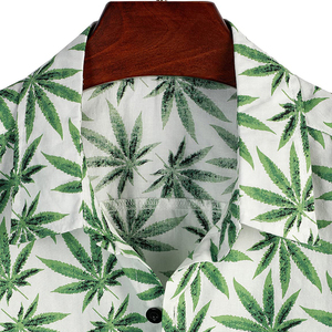 เสื้อเชิ้ตแขนสั้นลายจุดพิมพ์ดิจิทัลสีกรมท่าสำหรับผู้ชาย ผ้าฝ้าย 100% ไม่หด ระบายอากาศได้ดี เหมาะสำหรับวันหยุดฤดูร้อน - Product Image 3