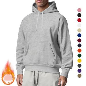 Sweat à capuche lourd personnalisé OEM ODM pour homme, 400 GSM, en molleton de coton uni, style streetwear, vierge, Pro - Product Image 6