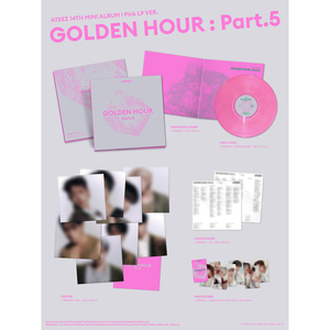 ATEEZ 14ème mini-album Golden Hour Part.5 Version LP rose - Product Image 3