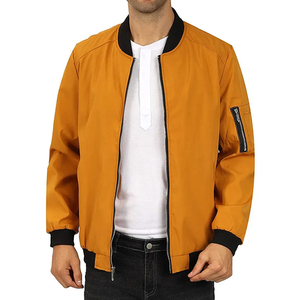 Chaqueta Bomber para Hombre, Largo Regular, Ligera, con Bolsillos, Resistente al Viento, Cuello Alto, Casual, para Exteriores, Personalizable, OEM, al por Mayor - Product Image 2