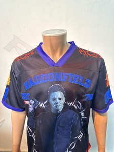 เสื้อยืดแฟชั่นสตรีทแวร์ทรงโอเวอร์ไซส์ สไตล์สปอร์ต ขายส่ง เสื้อยืดฮิปฮอปตาข่ายสำหรับเด็กผู้ชาย 100% โพลีเอสเตอร์ - Product Image 3