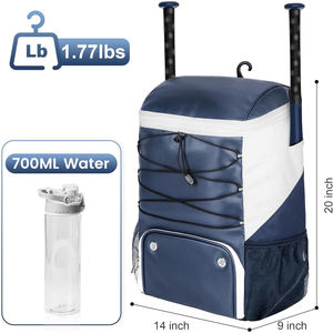 <b>Bat</b> & Softball Equipment Bag for Youth and Adults – <b>Baseball</b> Backpack with Shoe Compartment, Fence Hook, Waterproof - Product Image 2