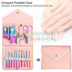 Kit de Manicura de Acero Inoxidable de Diseño Moderno y Lujoso, Herramientas de Belleza Profesionales y Duraderas para el Cuidado de las Uñas, Tratamientos de Salón y Uso Diario - Product Image 4