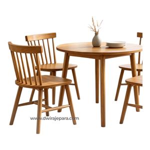 Solid <b>Teak</b> Wood Dining <b>Chair</b> Fluted Cane Back <b>Chair</b> Wooden Side <b>Chair</b> for Restaurant Home Dining Room - Product Image 4