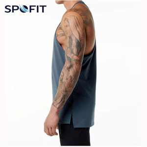 Custom <b>Mens</b> <b>Stringer</b> Gym Tank Top Quick Dry Fitness Workout <b>Vest</b> Sleeveless Bodybuilding Training Singlet OEM Private Label - Product Image 3