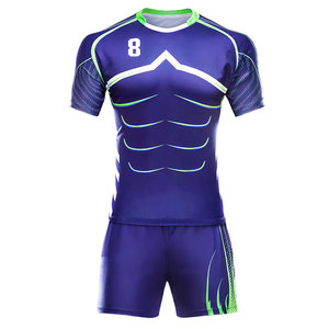Private Label Sports Wear Top Quality Polyester Material Men Rugby Uniform Online Sale Rugby uniform For Adult - Product Image 2