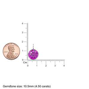 Colgante de Oro Blanco Sólido de 14k con Kunzita de 6.50ct, Gema Púrpura Tallada, Piedra de Nacimiento de Septiembre, Engaste para Joyería - Product Image 2