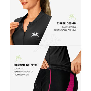 Maillot de cyclisme pour femme à séchage rapide avec construction légère et maillot de cyclisme pour femme pour les aventures cyclistes - Product Image 4