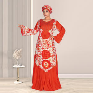 Robe longue islamique modeste en rayonne, style kaftan, ornée de diamants, longueur ras du sol, manches longues, élégante, style Moyen-Orient, Abaya ODM pour l'Aïd - Product Image 3