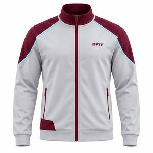 Premium Color Block Tracksuit Set with Zip Jacket and <b>Tapered</b> <b>Joggers</b> for <b>Men</b> - Product Image 2