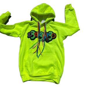 Sweats à capuche brodés poids lourd logo personnalisé hommes en détresse sur taille vierge acide Vintage lavé broderie sweat à capuche OEM - Product Image 1