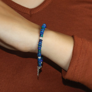 925 <b>Silver</b> Plated Zinc Alloy Beaded <b>Bracelet</b> Trendy Face Bead Separator Style Export at Wholesale Price - Product Image 3