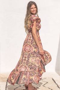 Robe en soie Vintage pour femmes, style bohème, Sari indien, styliste, 2020 - Product Image 2