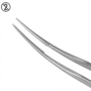 Pinzas de Tennant de Alta Calidad, Curvas, para Cirugía Oftálmica, de Acero Inoxidable, Instrumento Microquirúrgico para Sutura Fina - Product Image 4