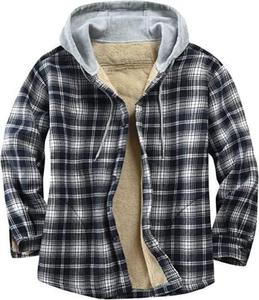 Veste en flanelle pour homme OEM, logo brodé personnalisé, taille plus, 100% coton, manches longues, veste en flanelle pour l'hiver, qualité supérieure, à carreaux - Product Image 2