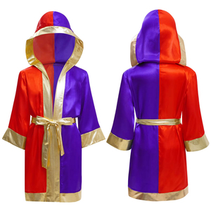 Personalized Boxing <b>Robes</b> With Fighter Name Logo Custom <b>Satin</b> Boxing Gowns Professional Sports Apparel Boxing Gown - Product Image 6