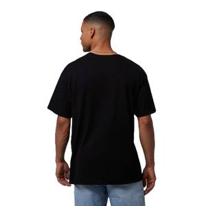 T-shirt en coton uni à col rond et manches courtes pour homme, coupe ample, décontracté, tricoté, teinture unie - Product Image 5