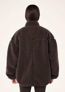 Women's Custom Sherpa <b>Jacket</b> Winter <b>Warm</b> <b>Fleece</b> Oversized Casual <b>Jacket</b> Premium Sherpa <b>Jackets</b> OEM Wholesale Fashion Outerwear - Product Image 2