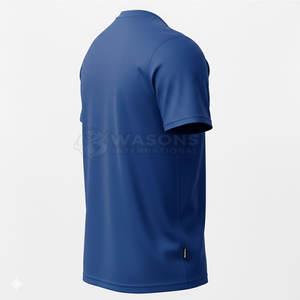 Camiseta de poliéster de alto rendimiento con tela elástica para gimnasio y entrenamiento deportivo de manga corta - Product Image 4