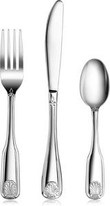 Polished Stainless Steel <b>Flatware</b> Set With Elegant Design Three Piece Cutlery Perfect For Wedding Restaurant And Dessert Serving - Product Image 3