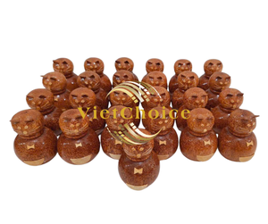 Cute Animal-shaped Handcrafted Coconut Wooden <b>Toothpick</b> Container Dispenser Holder Eco-Friendly Large Capacity VIETCHOICE VN - Product Image 4