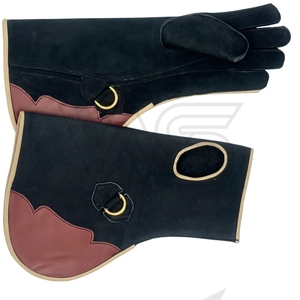 WORK N SHINE SPORTS WEAR Guantes de Cuero Falcon de Diseño Personalizado, Duraderos, Impermeables, Ecológicos, Ligeros y con Dedos Flexibles - Product Image 2