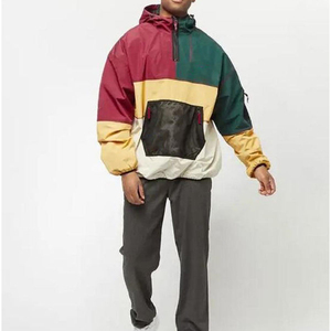 Wholesale Cut and Sew Manufacturer Color Block Windproof Jacket Fashion Sporty Activewear Outdoor Apparel Autumn Anorak Supplier - Product Image 1