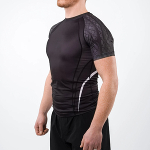 Rashguards à manches courtes sur mesure, meilleur prix, unis, en stock, durables, protection anti-UV, Rashguard Fortleo - Product Image 4